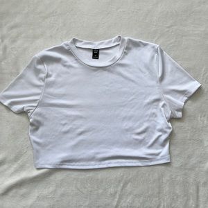 Ribbed White Crop Top